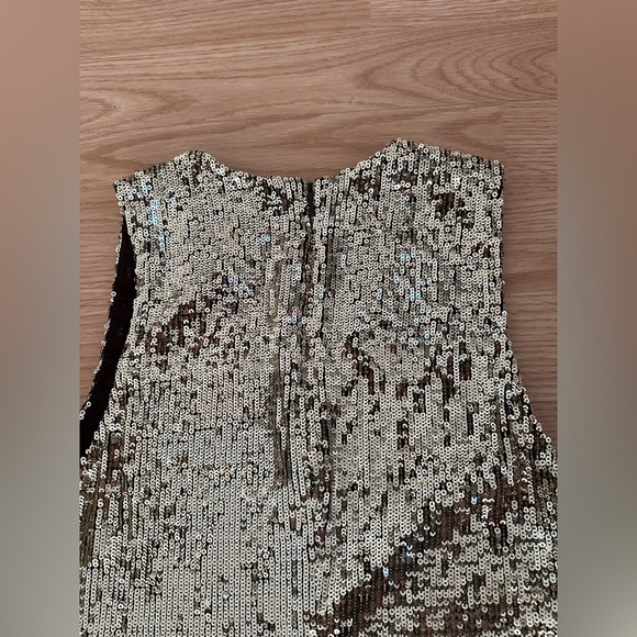 Tory Burch Gold Sequin Mini Dress Size XS, Perfect Condition - Picture 4 of 9